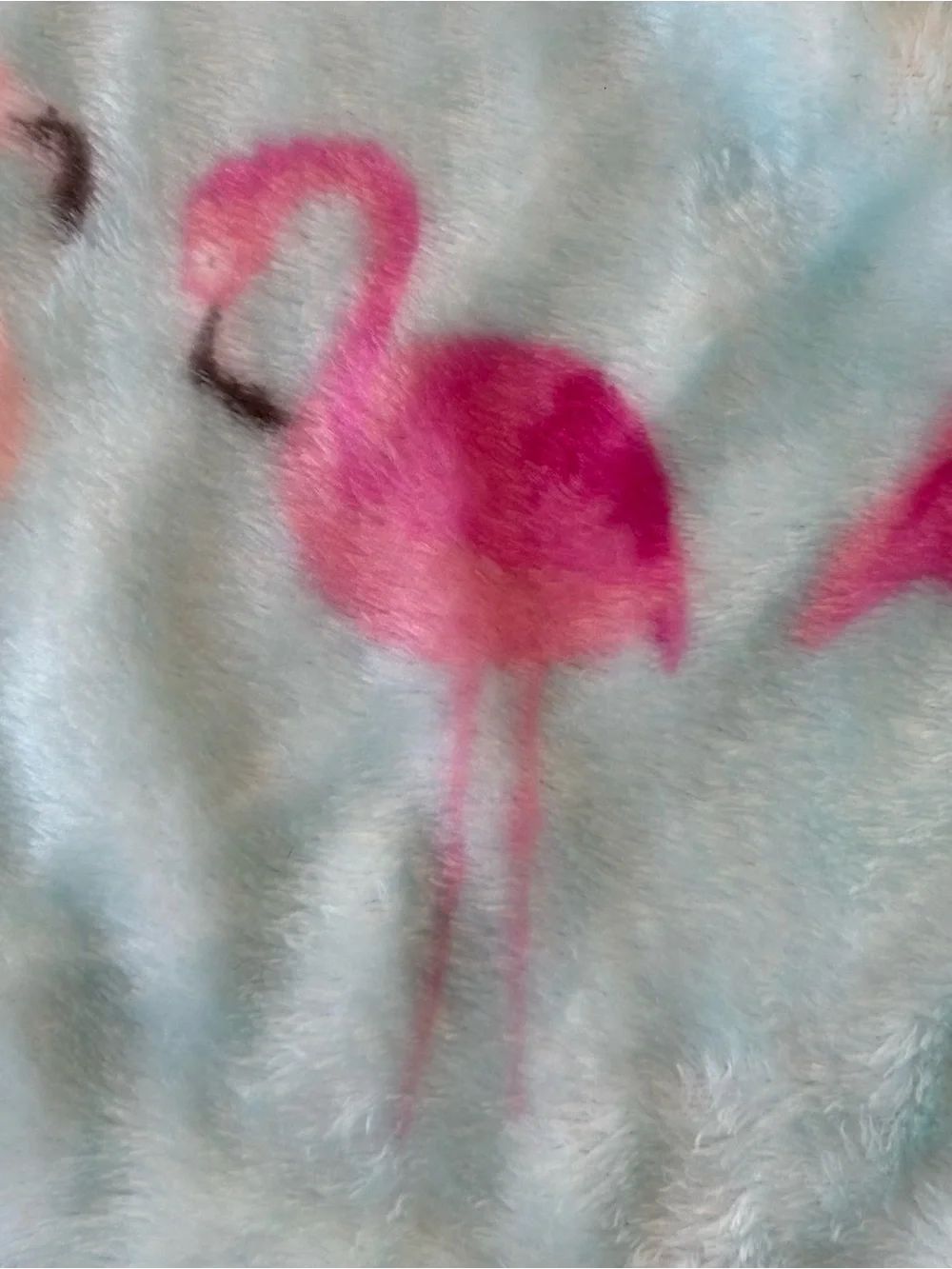 JCPenney Home Plush Flamingo Throw Blanket Aqua Pink 48” x 65” Soft